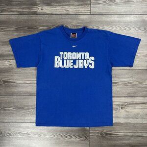 Vintage Y2K MLB Toronto Blue Jays Nike Center Swoosh T Shirt